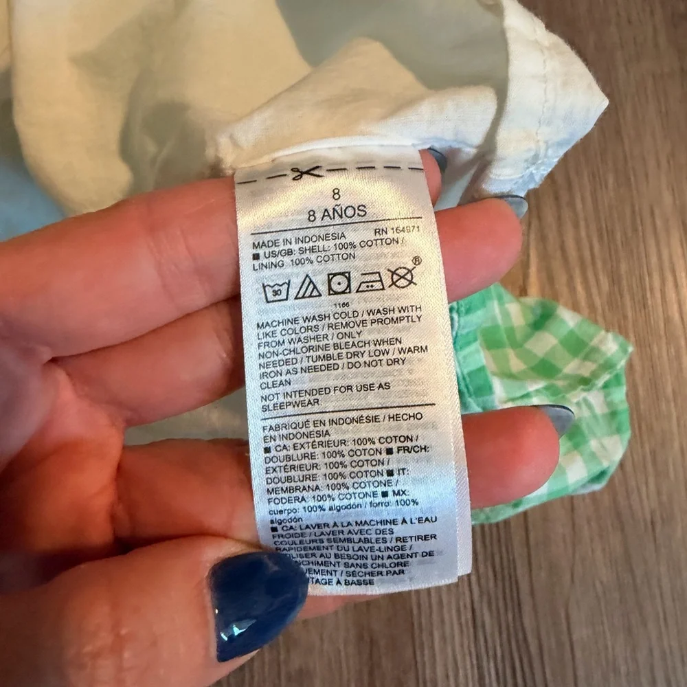 Janie and Jack Green Gingham Dress